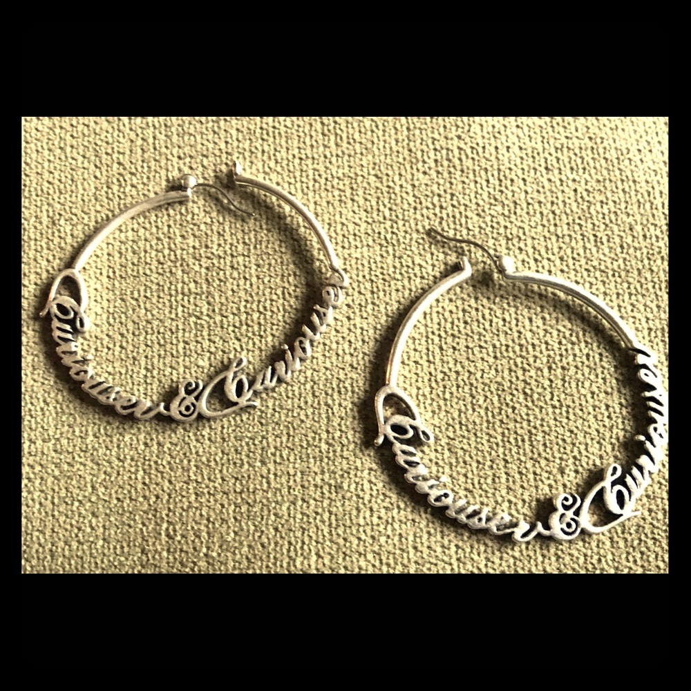 Disney Alice in Wonderland Theme Silver  Earrings